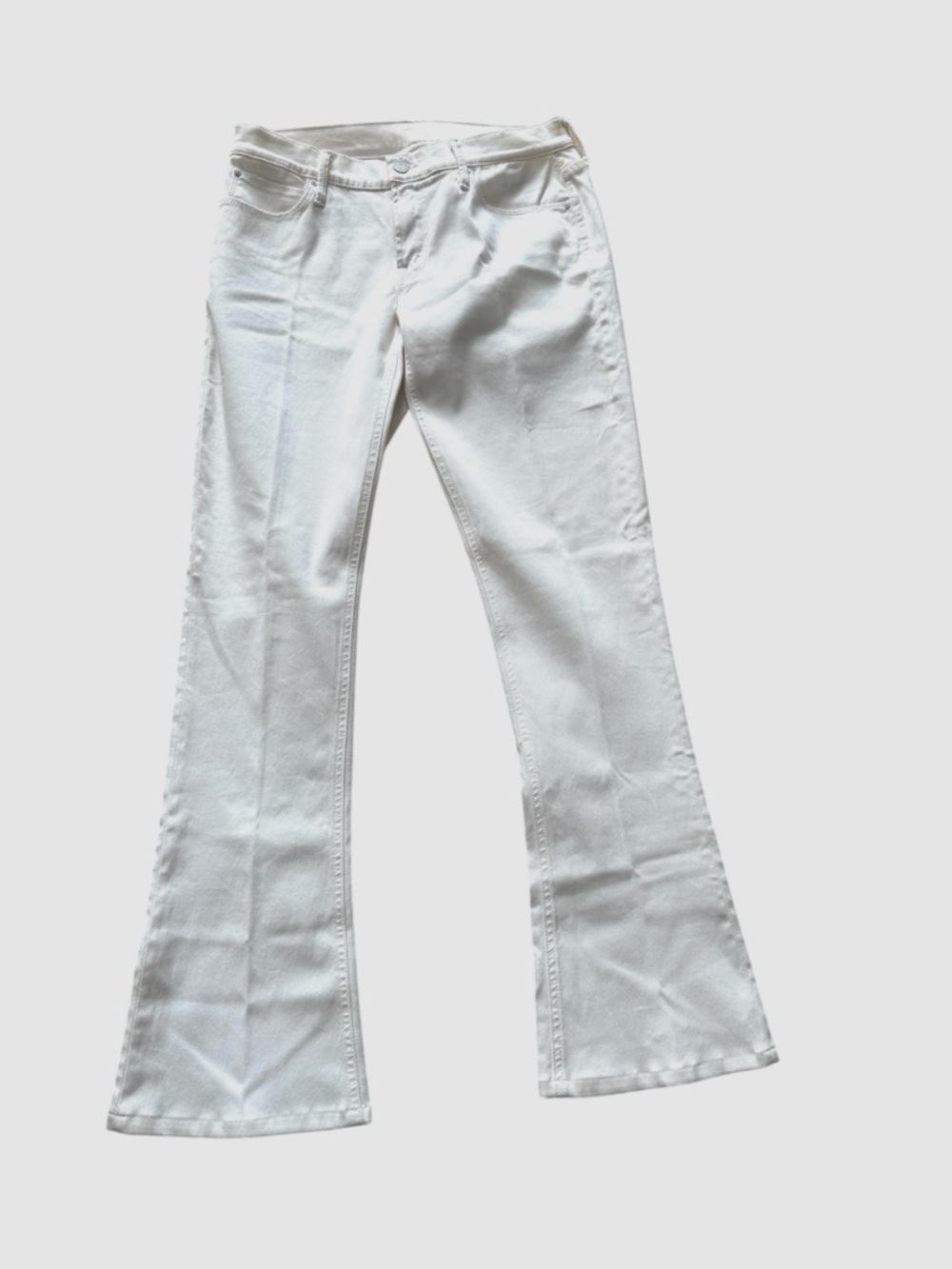 MOTHER “runaway” cream soda white  Boot Cut Jeans
